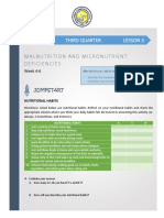 3QHealth 7 - Lesson 3 - Malnutrition and Micronutrient Deficiency