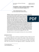 Do Risk Management Disclosure Affect Firm Value Through Profitability?