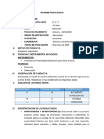 Informe Psicológico - Inventario de Eysenck Forma A