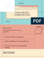 English 8 - Quarter 4 - Lesson 3 (Paragraph Composition)