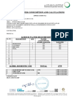 Detail For Water Consumption and Calcullation Villa - 01