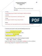 Worksheet 4 ENERGY WORKSHEET DIFFERENTIATED.1