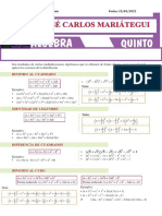 Productos Notables para Quinto Grado de Secundaria