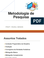 Aula Introdutória de Metodologia Científica