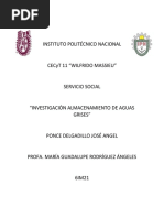 Investigación Almacenamiento de Aguas Grises