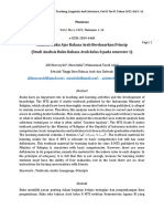 Analisis Buku Ajar Bahasa Arab Berdasarkan Prinsip (Studi Analisis Buku Bahasa Arab Kelas 8 Pada Semester 1)