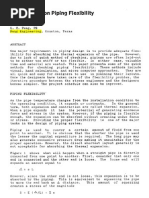Piping Flexiblility Calculation