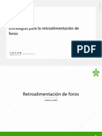 Estrategias para La Retroalimentación de Foros