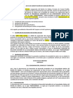 Acta de Constitución Fedesconadic