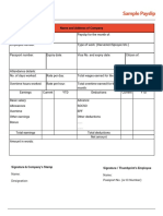 Annex E Sample Payslip