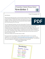 Newsletter 1: ST Thomas of Canterbury Catholic Primary School