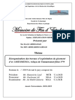 Réorganisation Des Travaux D'exploitation de Gisement D'or AMESMESSA, Wilaya de Tamanrasset Filon N°9