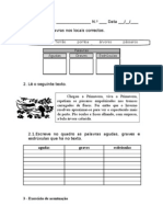 Ficha de Acentuação e Classificação de Palavras