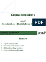 Aula 05 - Características e Habilidades Do Empreendedor