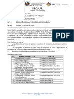 Circular #1 Delegacion Jornada Pedagógica