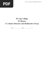 5.2 Atomic Structure and Radioactive Decay