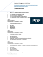 Test Bank For Investments Analysis and Management 14th Edition Charles P Jones Gerald R Jensen 2