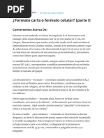 Formato Carta o Formato Celular