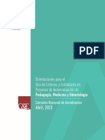 Orientaciones para Uso C y e Autoevaluación de Pedagogía, Medicina y Odontología