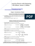 Solution Manual For Physics With Mastering Physics 4 e 4th Edition James S Walker