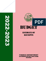 Estimates of Receipts 2022 23