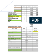 Cuadro de Costos en Excel