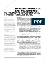 O Movimento Negro e Os Meios de Comunicação: Uma Abordagem Do Movimento Abolicionista e A Imprensa Negra No Brasil