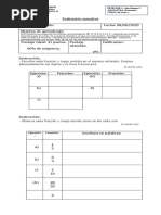 Evaluación Sumativa Matemática 4to A, Unidad 3 - Fracciones...