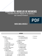 Análisis de Modelos de Negocios: Transformación Digital en La Banca y Las Nuevas Fintech