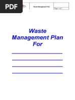 Waste Management Plan