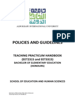 Bee Teaching Practicum Handbook