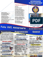 Programa de Fiesta de Aniversario