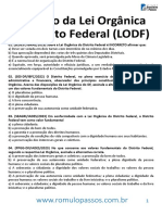 Simulado Da Lei Orgânica Do Distrito Federal (LODF)