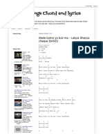 Guitar Songs Chord and Lyrics - Maile Bolne Yo Boli Ma - Lakpa Sherpa (Naipal BAND)