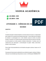 Atividade 3 - Ciências Do Ambiente - 52 2023