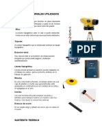 Equipos y Materiales Utilizados Topo2