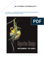 Solution Manual For Algorithm Design 1st Edition Jon Kleinberg Eva Tardos