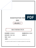 Grade 5term 2 Investigation 2022