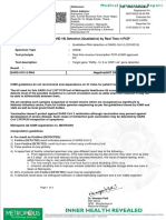 Sars-Cov-2 (Covid 19) Detection (Qualitative) by Real Time RT PCR