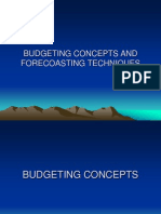 Budgeting Concepts and Forecoasting Techniques