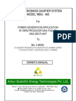 CBEND - Ankur WBG 400 Operation and Maintenance Manual