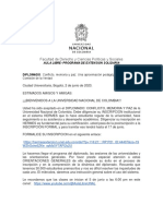 Diplomado Conflicto, Memoria y Paz UNAL (2023)