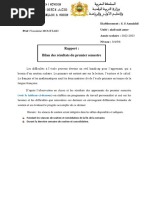 Rapport: Bilan Des Résultats Du Premier Semestre