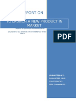 Project Report On: To Launch A New Product in Market