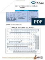 Actividades Sesión 2 Juego