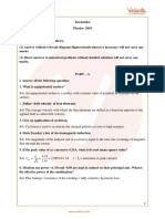 Karnataka PUC Board (KSEEB) Physics Class 12 Question Paper 2018-1