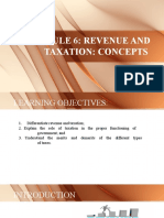 Module 6 Revenues and Taxation