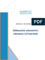 Adolescencia, Autocontrol y Tolerancia A La Frustración