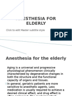 Anesthesia For Elderly