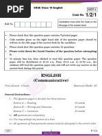 CBSE Class 10 English Communicative Previous Year Question Paper 2019 Set 1 2 1